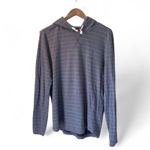 Mens Striped Hoodie Long Sleeve Pullover Casual Comfy Lightweight Layering